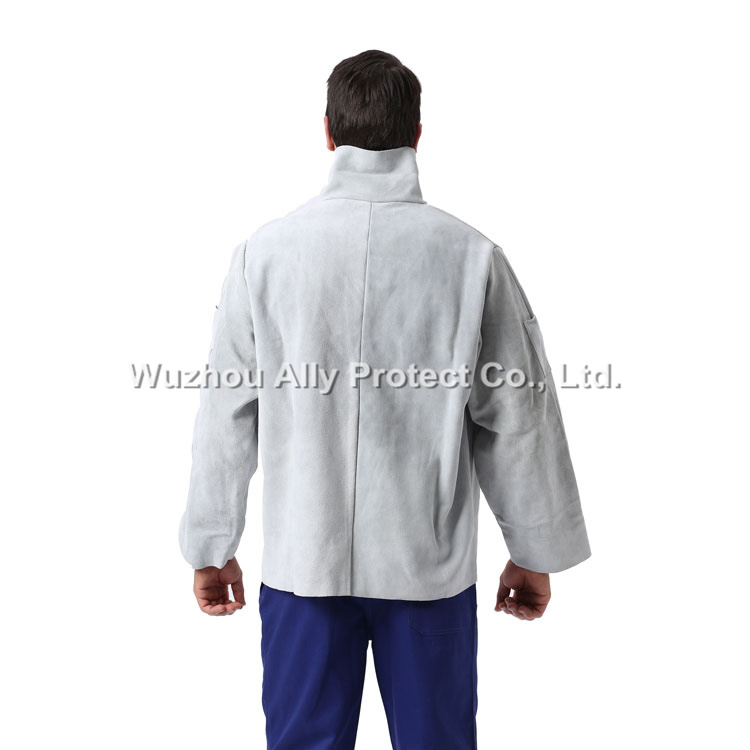 AP-3131WB Gray Leather Welding Jacket